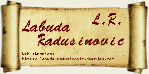 Labuda Radusinović vizit kartica